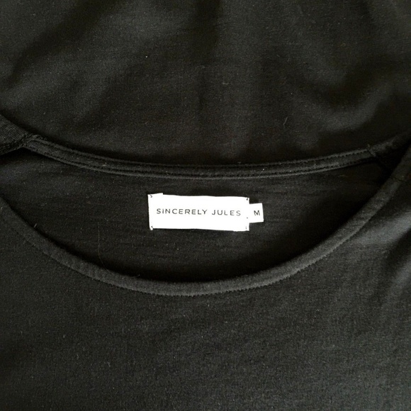 Sincerely Jules Ribbon Tie Black Dress Bow Shift M - Picture 5 of 6